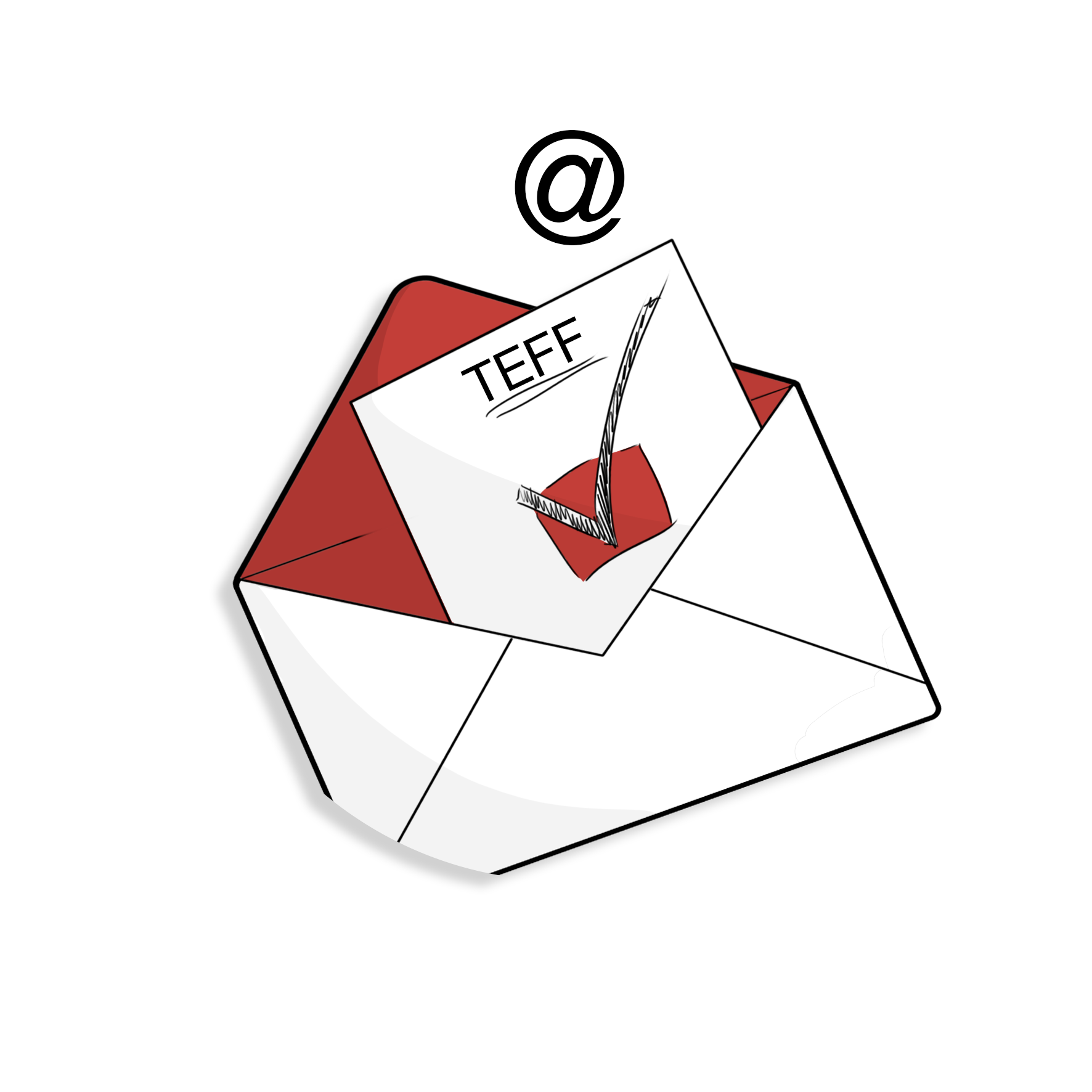 Image enveloppe avec le mot valider